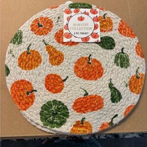 Pumpkin Pattern Round Trivet